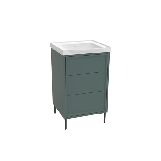 Susa 500 Vanity Unit & Basin - Parisian Green