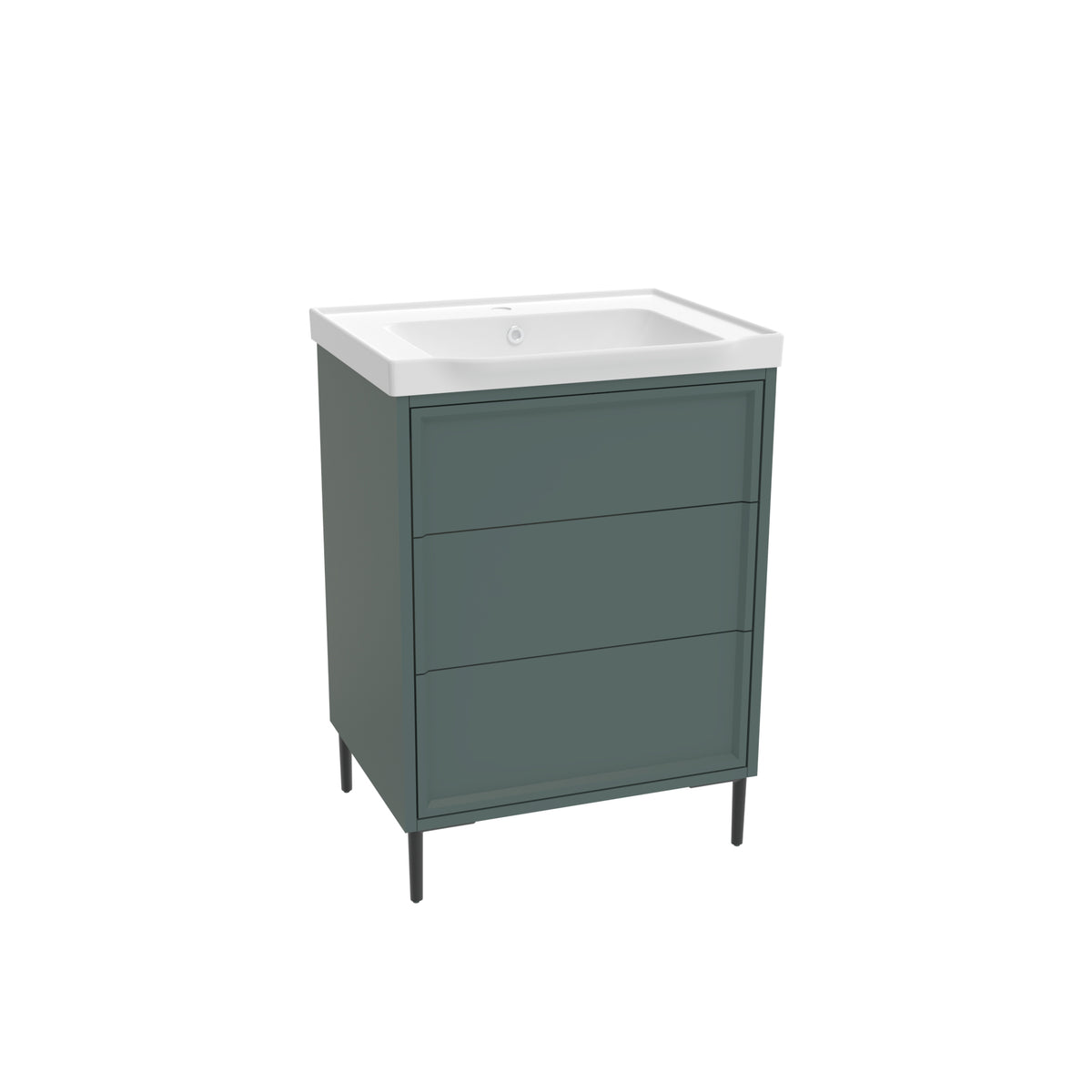 Susa 600 Vanity Unit & Basin - Parisian Green