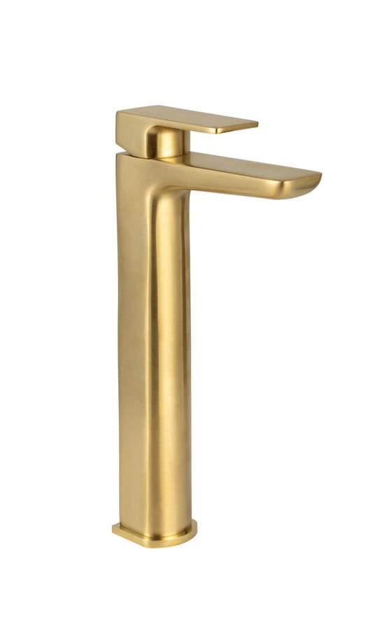 Lorenzo Tall Basin Mixer - Brushed Brass