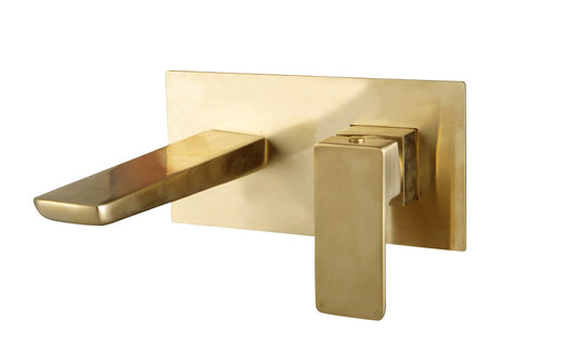 Lorenzo Wall Mounted Bath Mixer - Brushed Brass
