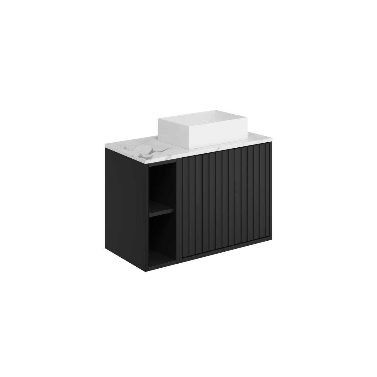 Rapallo 800x400 Worktop - Matt Black
