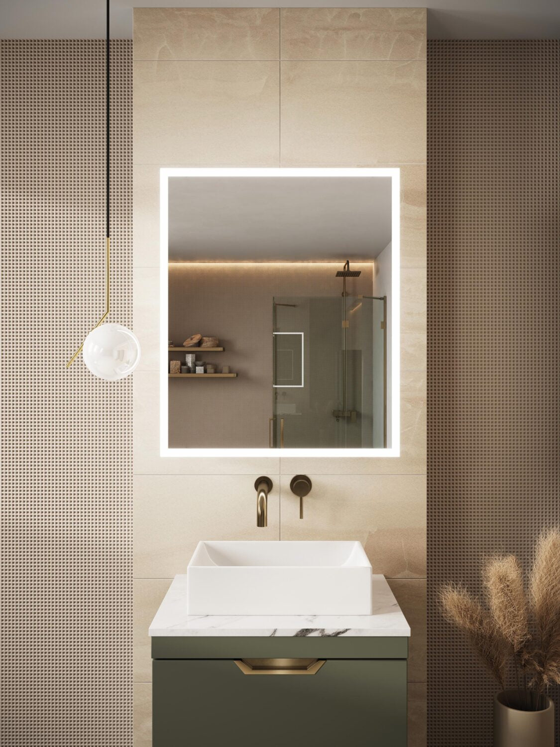 Faro Bluetooth LED Mirror Cabinet - Single Door