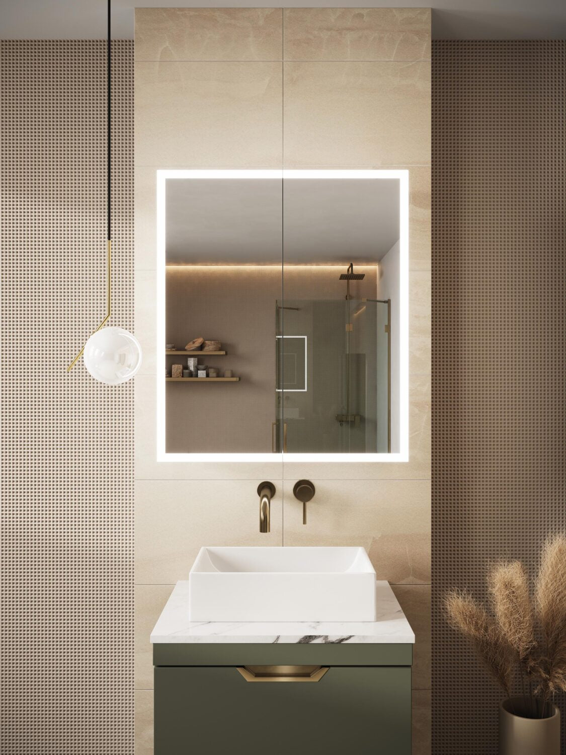 Faro Bluetooth LED Mirror Cabinet - Double Door