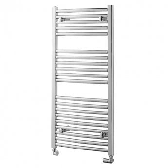 600x1600mm Curved Heated Towel Rail - Chrome