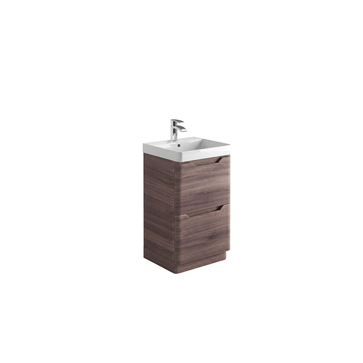 Ivrea 500 Floorstanding Vanity Unit - Walnut