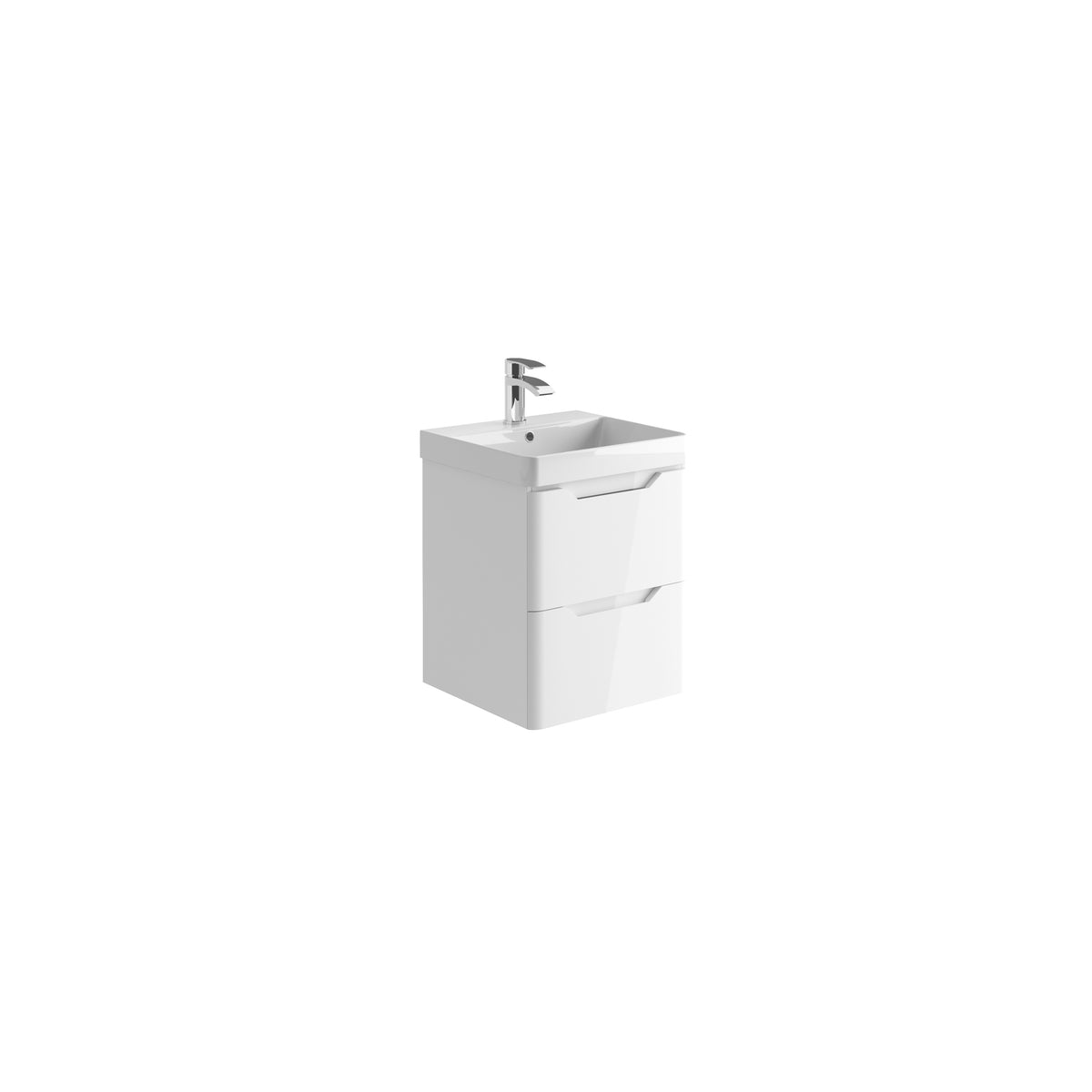 Ivrea 500 Wall Vanity Unit & Basin - White