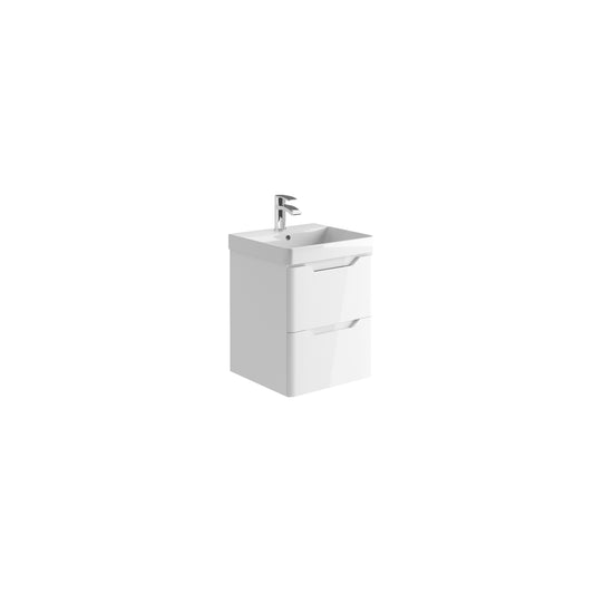 Ivrea 500 Wall Vanity Unit & Basin - White
