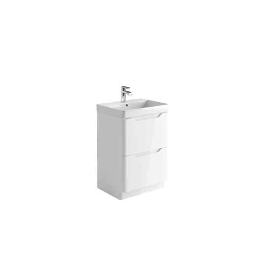 Ivrea 600 Floorstanding Vanity Unit - White