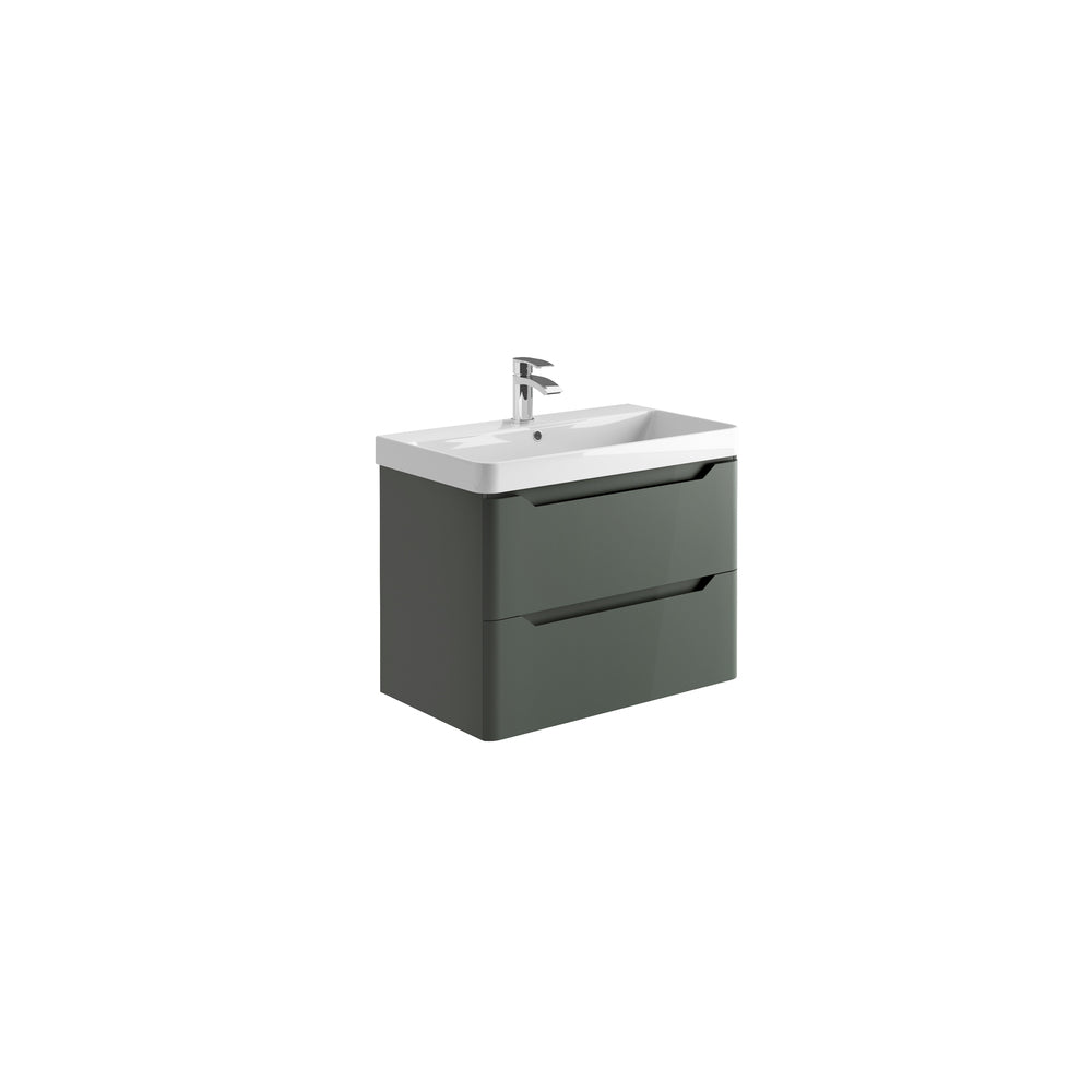 Ivrea 800 Wall Vanity Unit & Basin - Anthracite