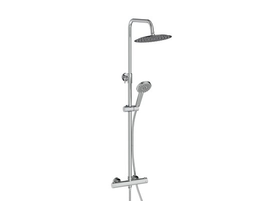 Alessio Round Thermostatic Bar Shower Mixer - Chrome