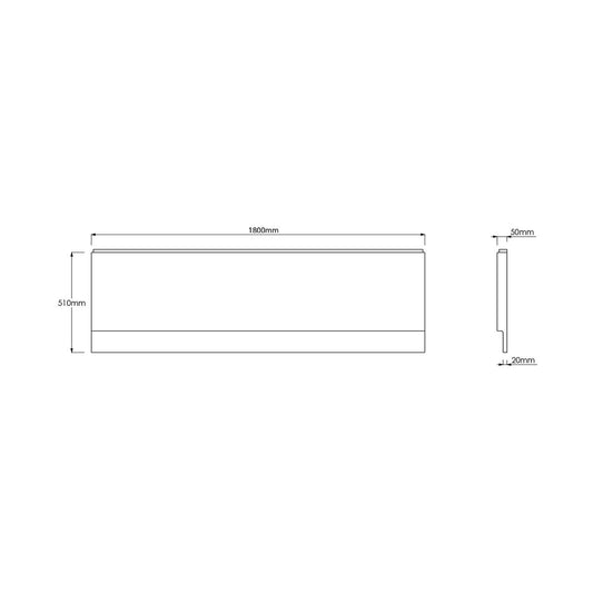 1800mm Waterproof Bath Panel