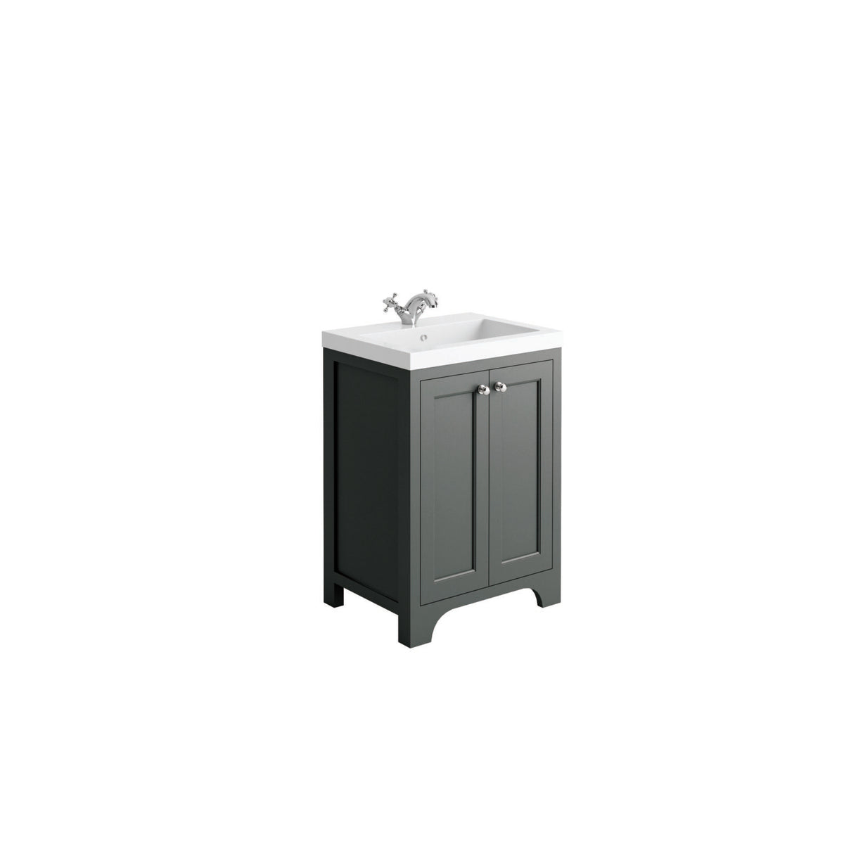 Chiavari Brunswick 600 Vanity Unit & Basin - Spa Grey