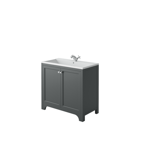 Chiavari Brunswick 900 Vanity Unit & Basin - Spa Grey