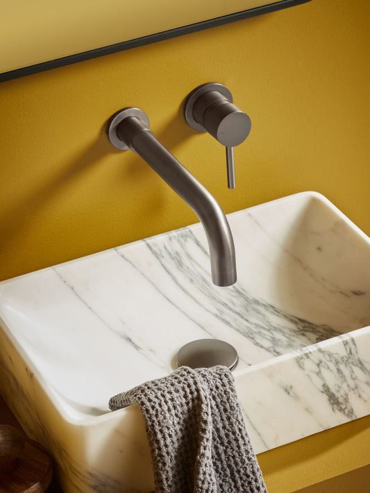 Pinnacle Wall Mounted Basin Filler - Gun Metal