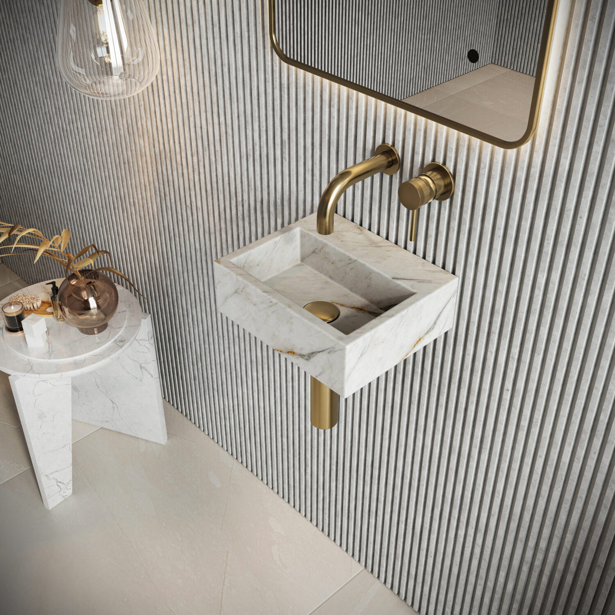 Messina Marble Basin Collection