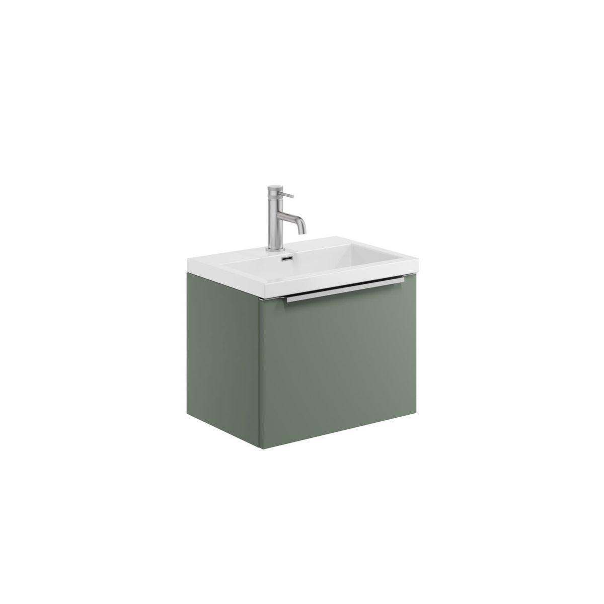 Velora Wall Hung 500 Vanity Unit & Basin - Reed Green