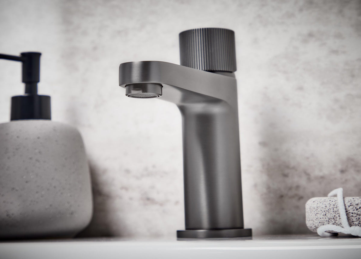 Milo Basin Mixer - Gun Metal