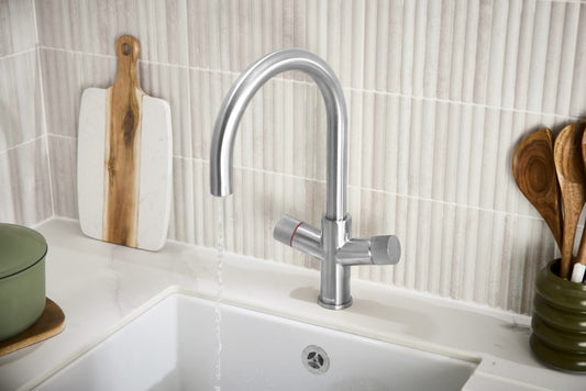 Malaga 3-in-1 Boiling Water Tap - D Spout - Brass