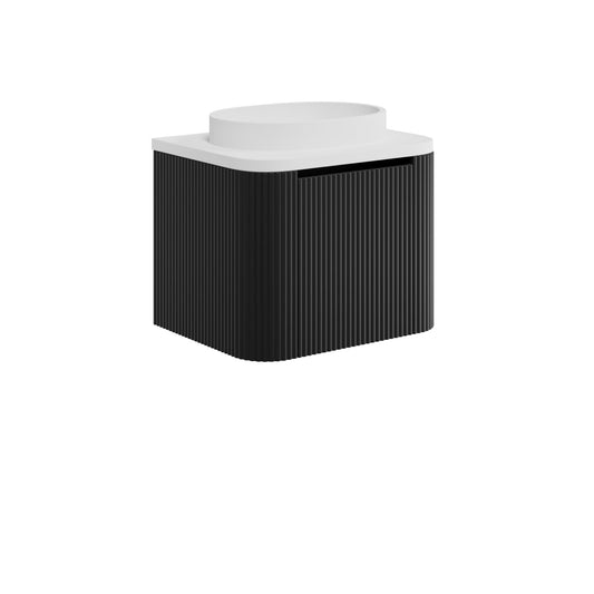 Saluzzo 600 Vanity Unit & Basin - Matt Black