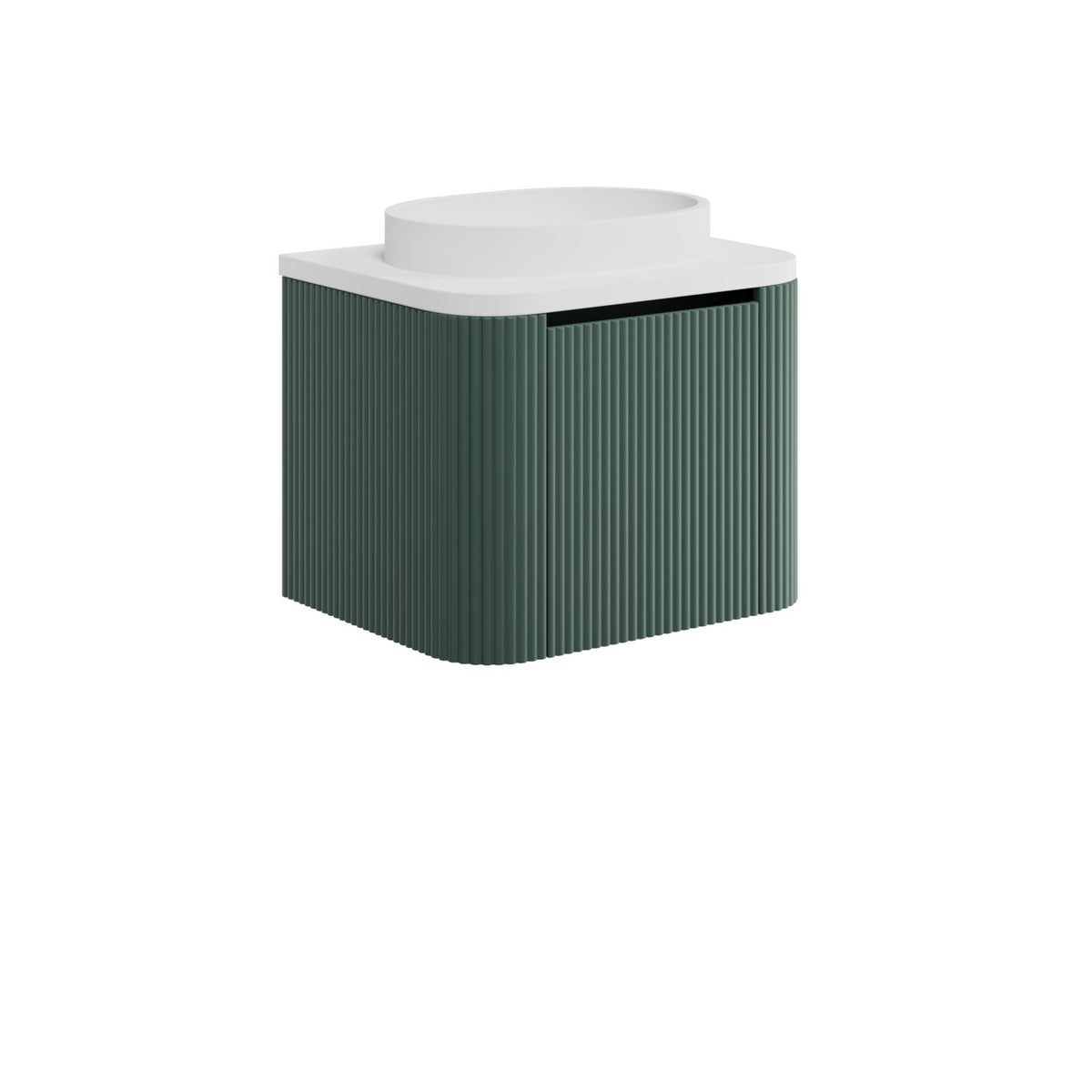 Saluzzo 600 Vanity Unit & Countertop - Reed Green