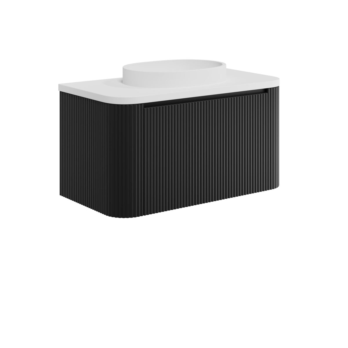 Mondovi 800 Square Vanity Unit & Basin - Black