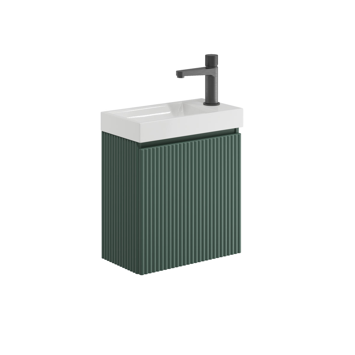Saluzzo Cloakroom Vanity Unit & Basin - Reed Green