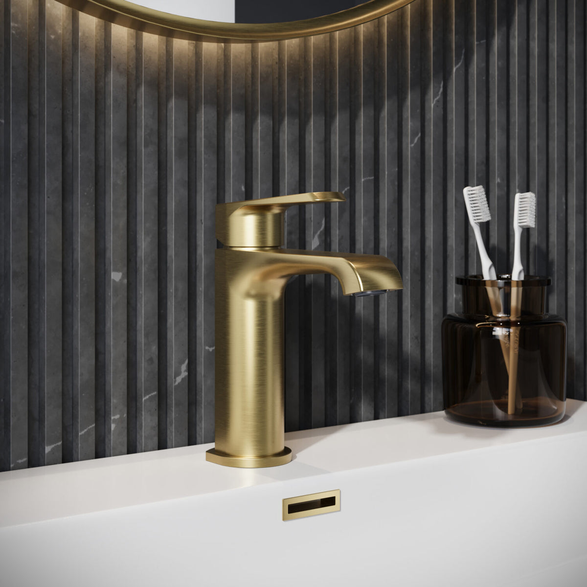 Udine Basin Mono Mixer (No Waste) - Brushed Brass