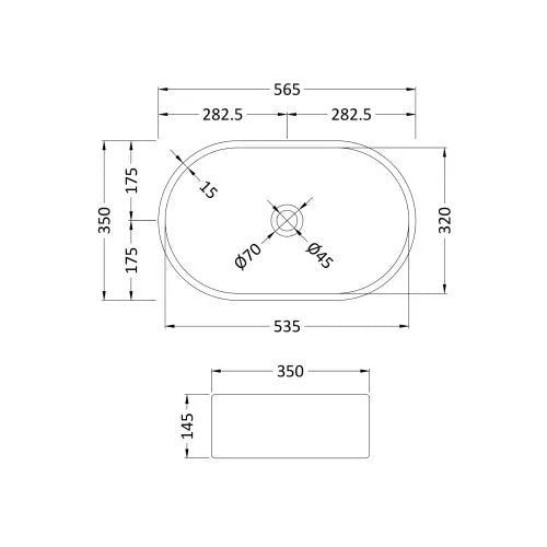 Marie 565mm Countertop Basin