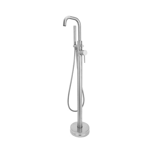 Pinnacle Freestanding Bath Shower Mixer - Brushed Nickel