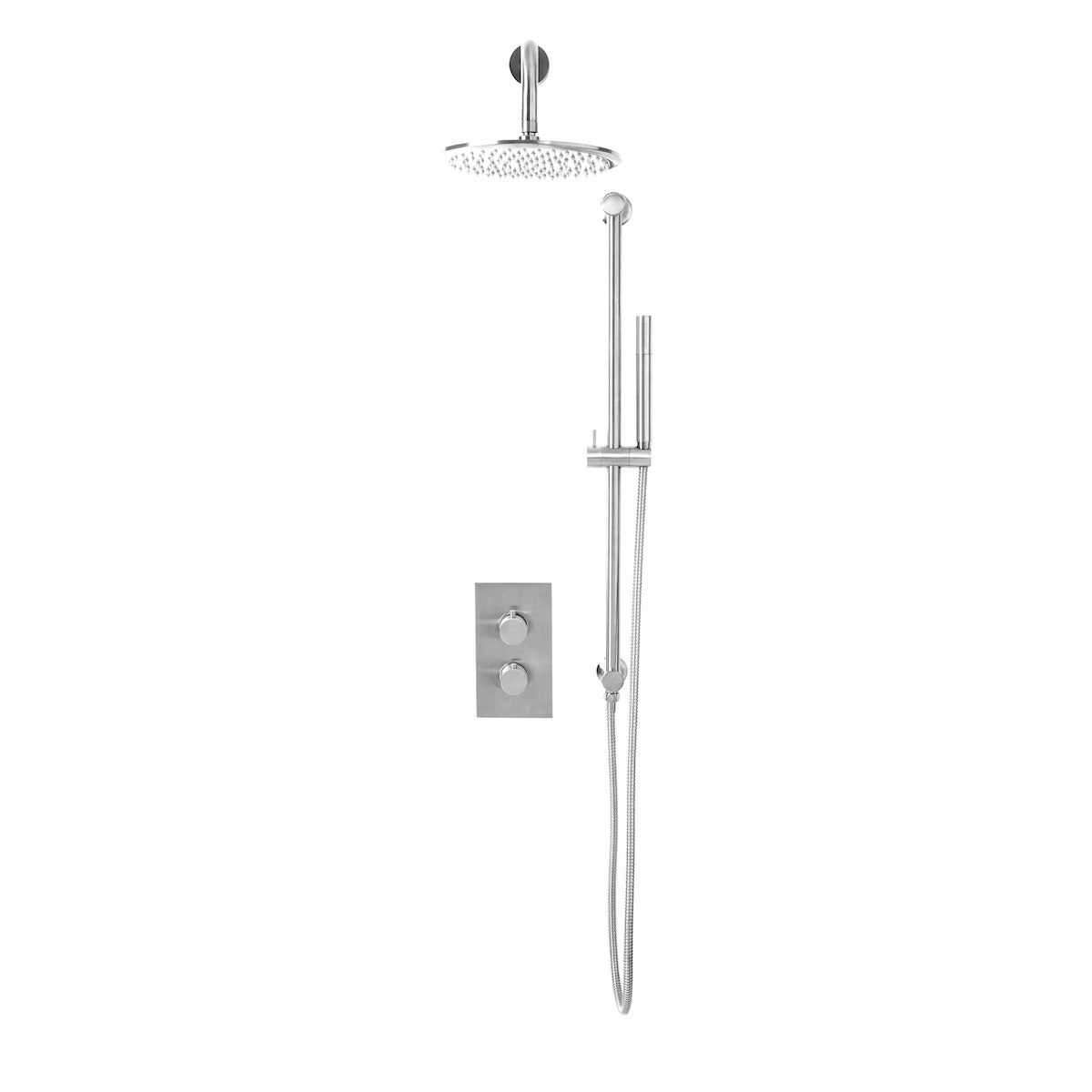 Pinnacle Concealed Rainhead Shower & Riser Kit - Gunmetal