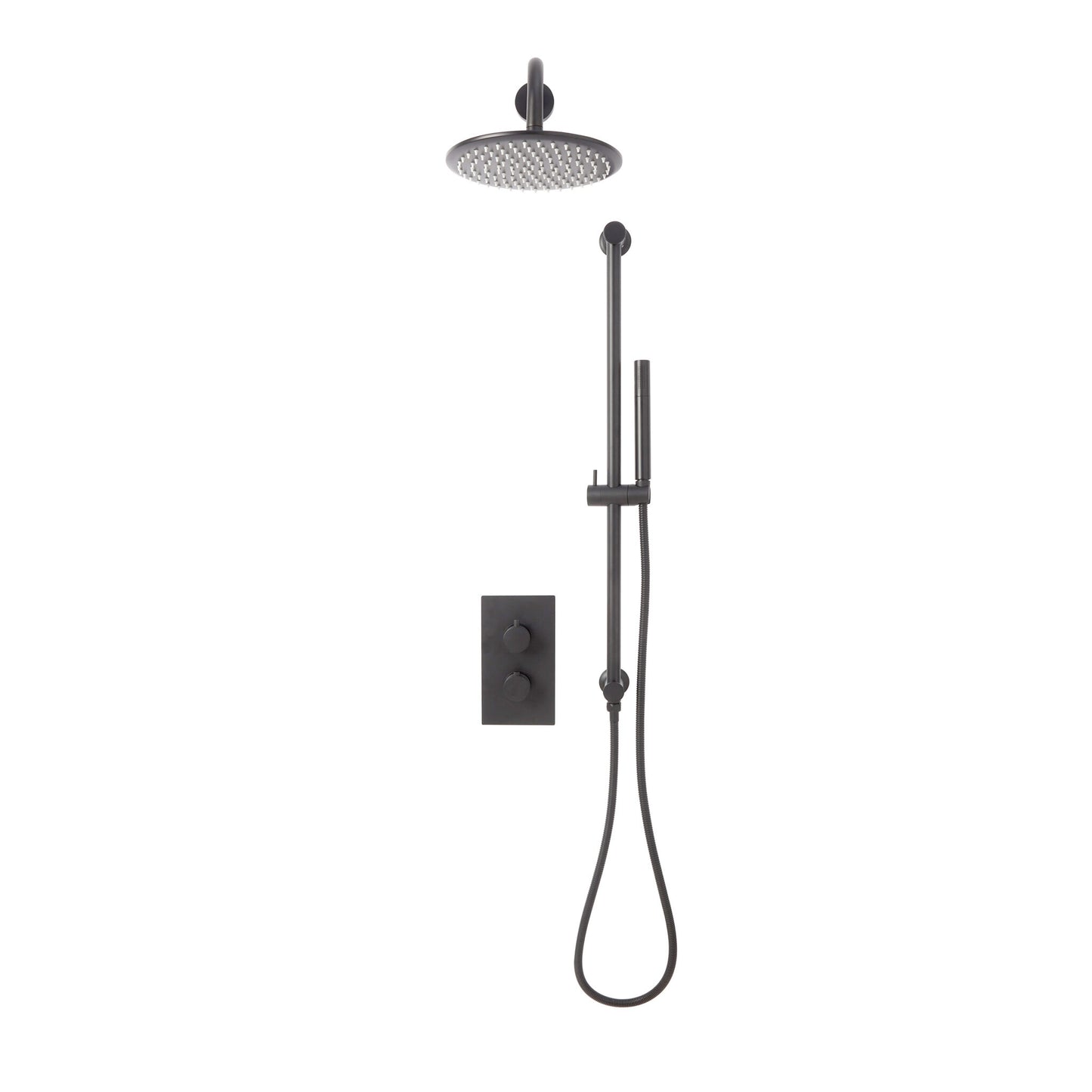 Pinnacle Concealed Rainhead Shower & Riser Kit - Gunmetal