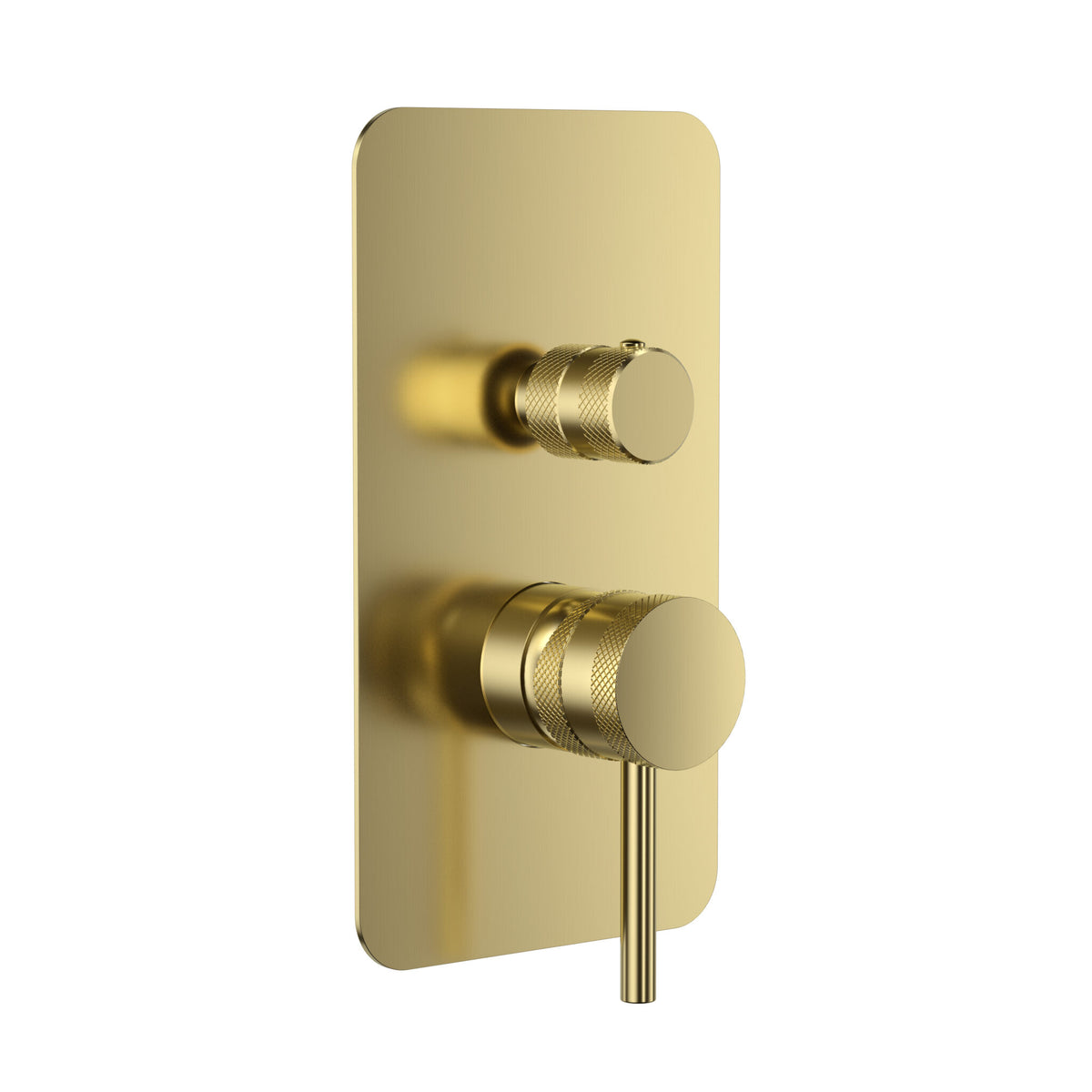 Pinnacle Concealed Manual Dual Outlet Valve - Brushed Brass