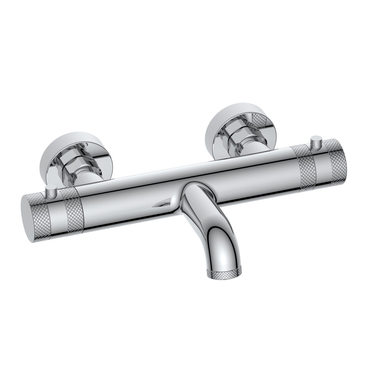 Pinnacle Thermostatic Bath Shower Mixer - 1 Outlet - Brushed Nickel