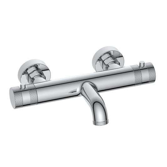 Pinnacle Thermostatic Bath Shower Mixer - 1 Outlet - Brushed Nickel