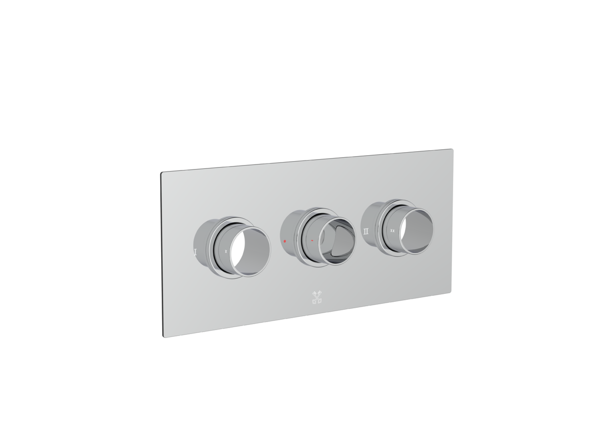 Cagliari Shower Plate - 3 Outlets 3 Handles