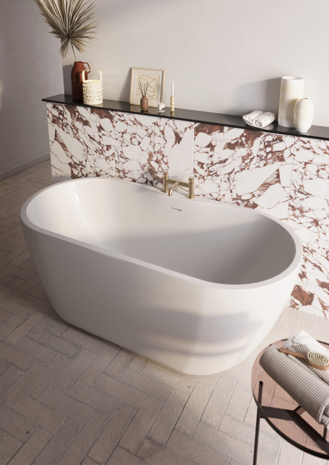 Portofino Double Ended Bath 1555mm - in situ