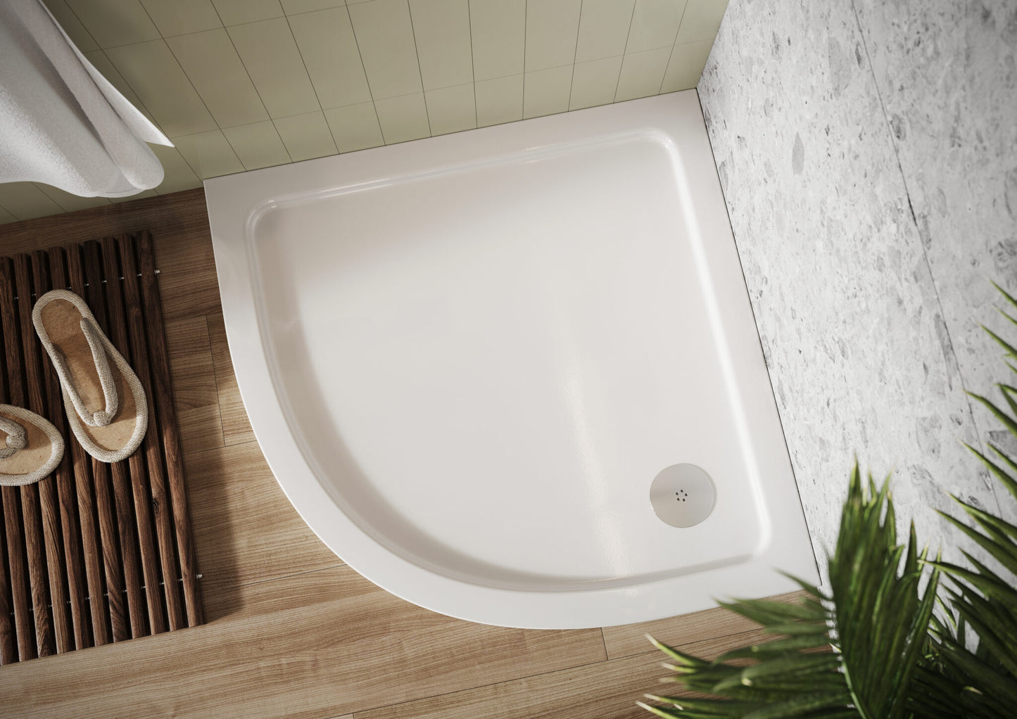 900x900mm Quadrant Tray