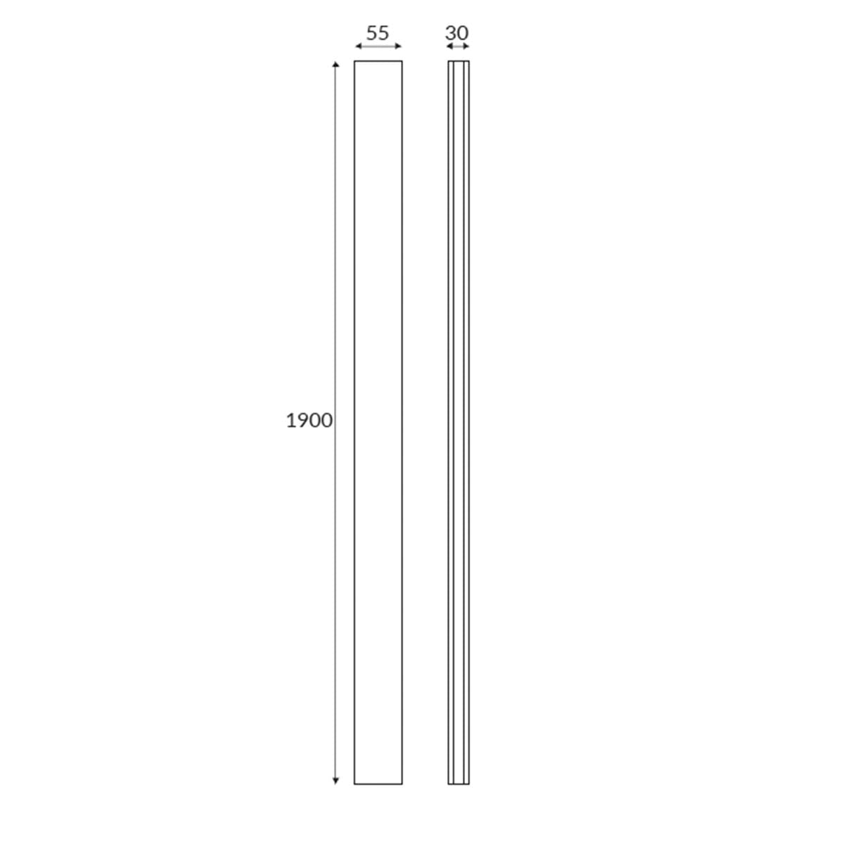 Nardo Shower Enclosure Extension Profile
