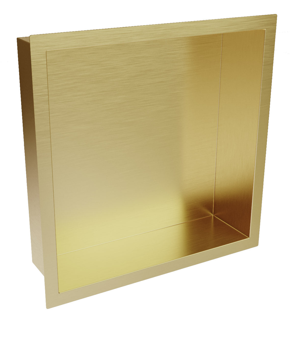 Inset Shower Niche 300x300mm – Brushed Brass