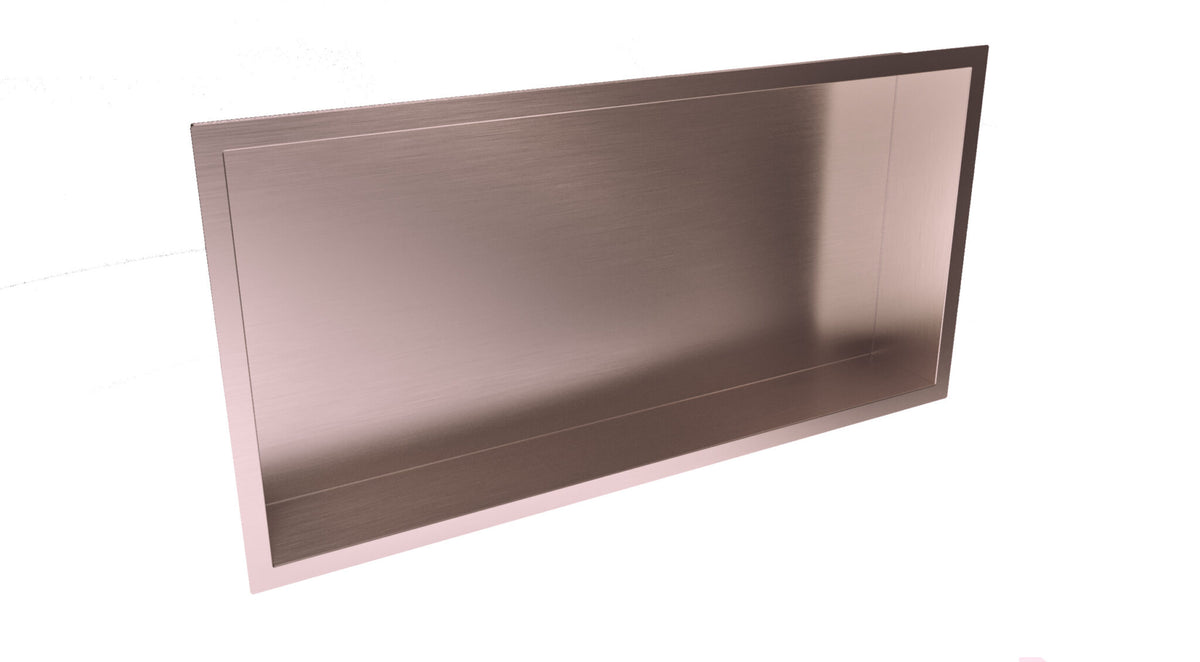 Inset Shower Niche 600x300mm – Brushed Bronze