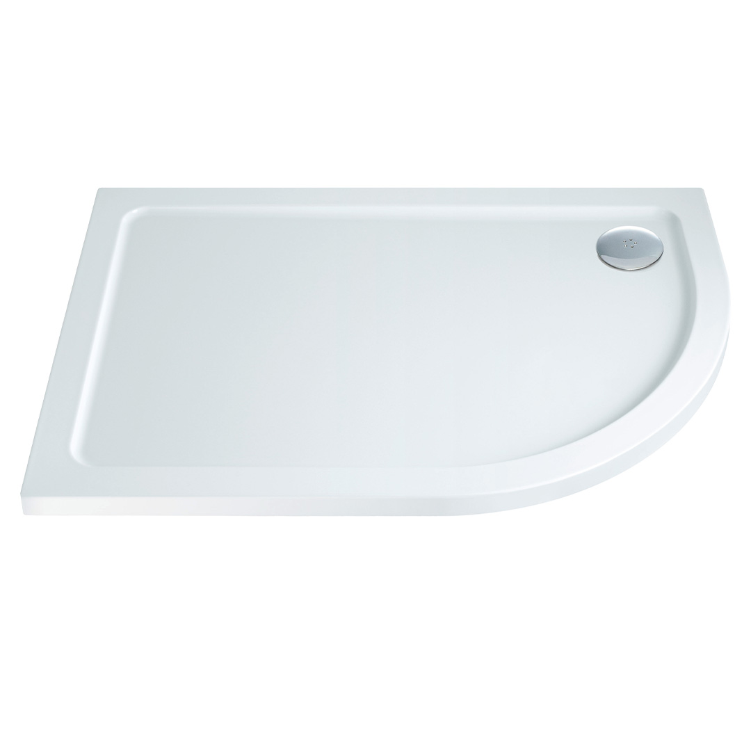 Lignano White Shower Tray - Offset Quadrant Right Hand