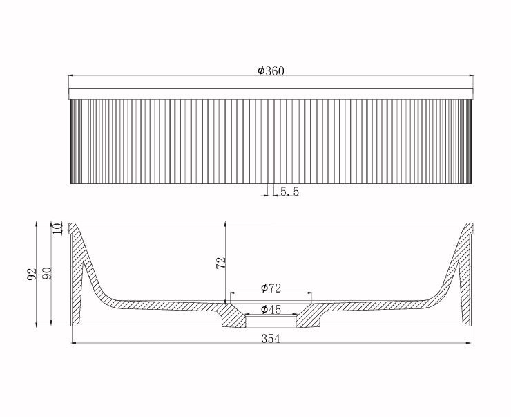 Milo Counter top Vessel Basin - Brushed Brass