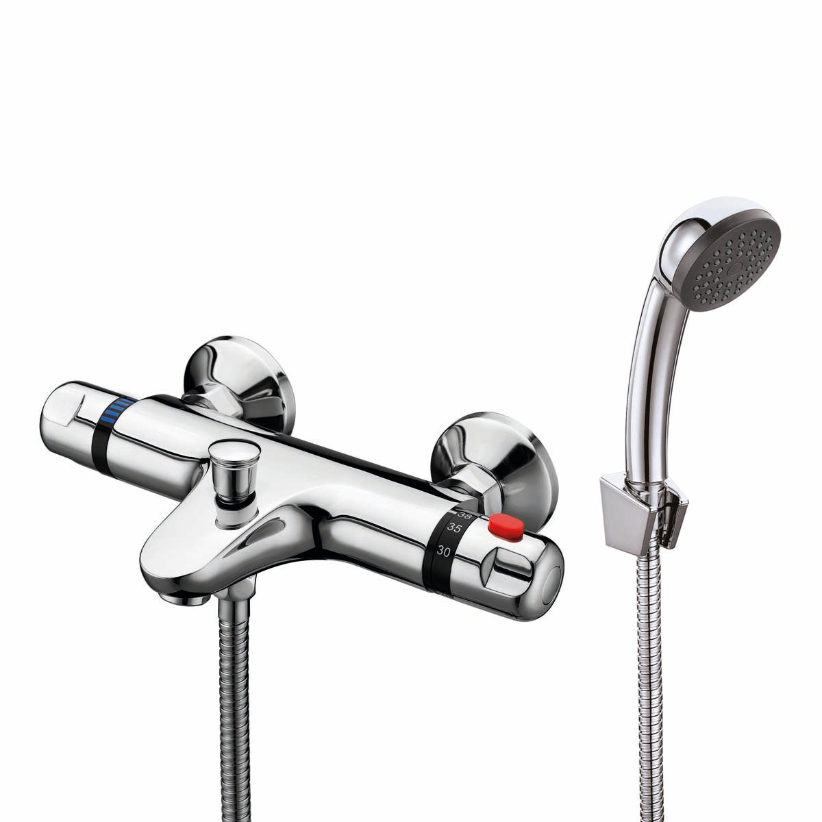 Pamplona Thermostatic Basin/Bath Mixer - Wall & Deck Mounted