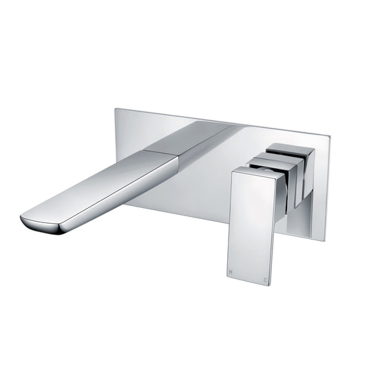 Foggia Wall Mounted Basin & Bath Filler - Brushed Brass