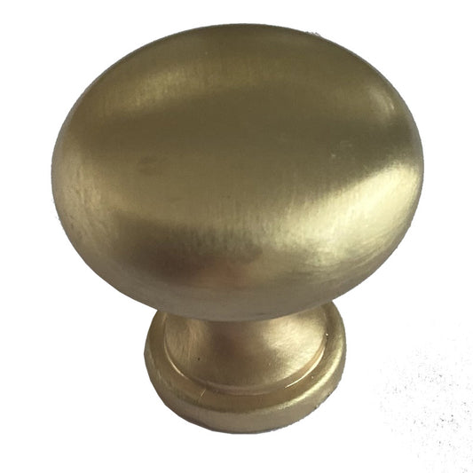 Round Cabinet Handles - Brushed Brass
