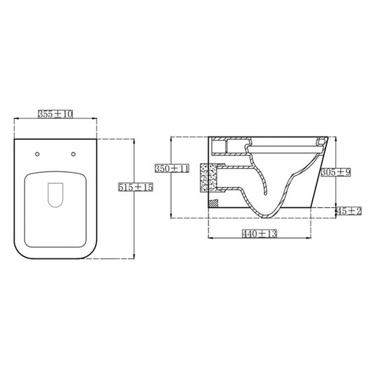 Cruz Wall Hung Pan & Soft Close Seat
