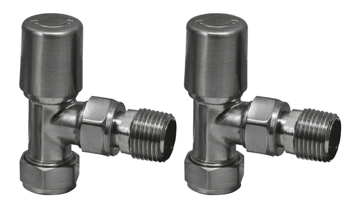 Radiator Valve Straight Pair - Gunmetal