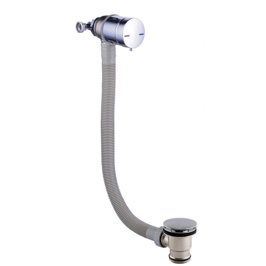 Ourense Bath Filler & Overflow with Click Clack Waste - Brushed Nickel