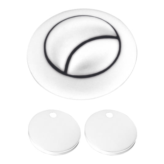 Flush Button & Hinge Covers - White