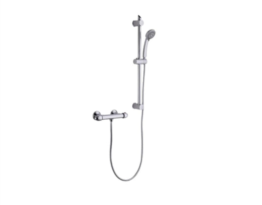 Verto Thermostatic Bar Shower & Riser Kit - Chrome